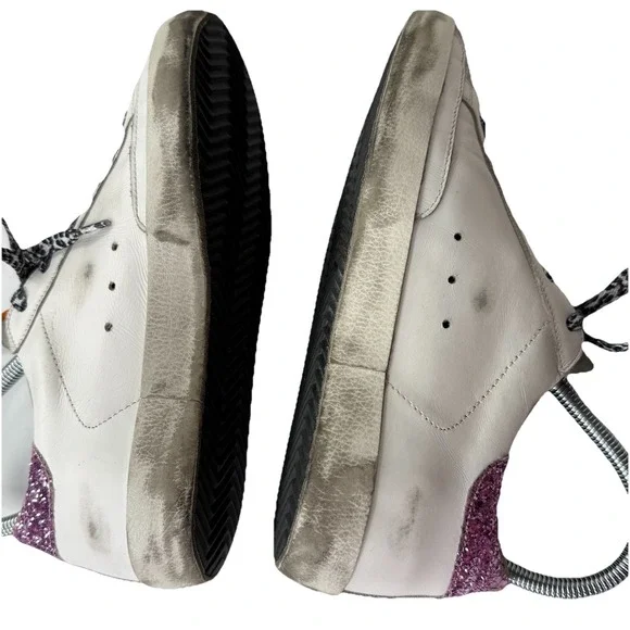 Golden Goose Superstar Classic with List Glitter Sneaker Shoes Womens 36 US 6 - Picture 10 of 16